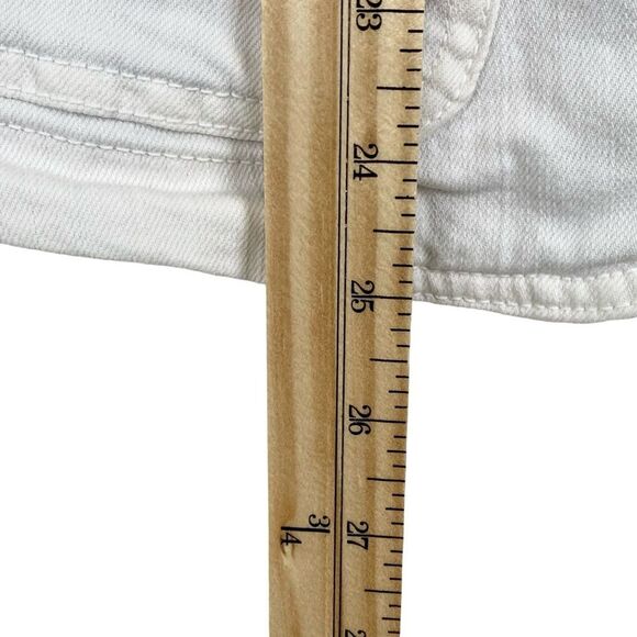 MOTHER Superior ‘The Smoker’ Chalk Denim Jacket Sz S Winter White Casual Chic - Picture 12 of 12